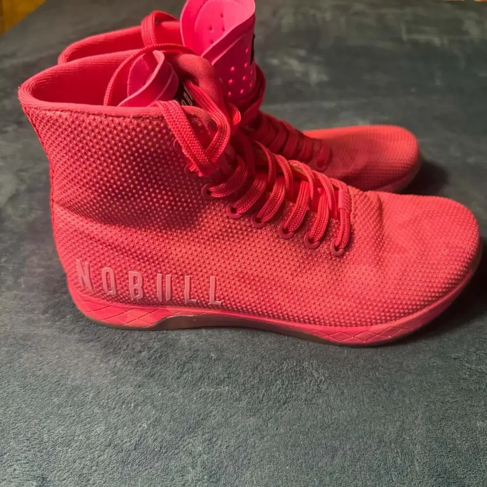 NOBULL Women's Hot Pink High-Top Outwork Training Shoes
